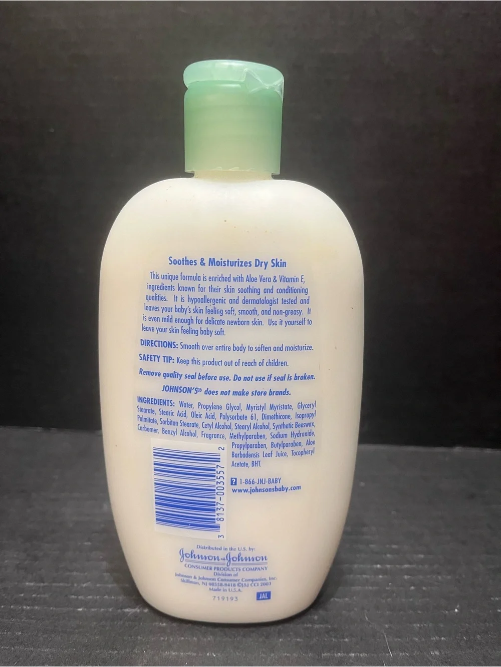 New Johnson's Aloe Vera and Vitamin E Baby Lotion, Discontinued, 15 Fl oz sealed